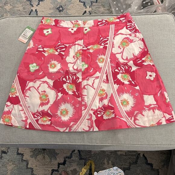 NWT Lilly Pulitzer Sonia A-Line skirt in Hotta Pink Cherry Begonias - Picture 4 of 9